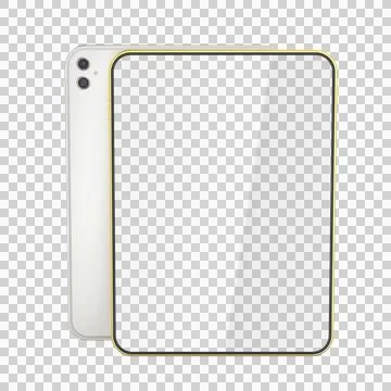 Gold and silver tablet computers Stock Illustration