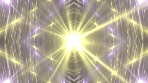 Gold and violet stage lights tunnel. Stock Footage