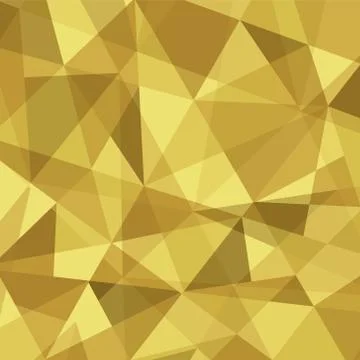 Gold and Yellow Triangles Background Vector. Stock Illustration