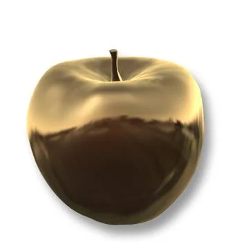 Gold apple Stock Illustration