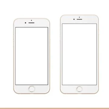 Gold Apple iPhone 6s Plus mockup template Illustrazione stock
