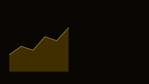 Gold Area Chart Fill Animation Loop Background 库存影片 342611768