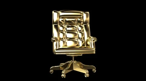 Gold armchair Stock Footage 8601029