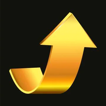 Gold arrow Stock Illustration