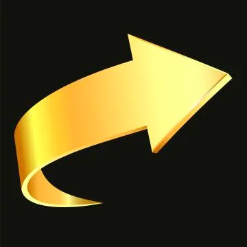 Gold arrow Stock Illustration