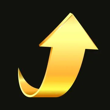 Gold arrow Stock Illustration