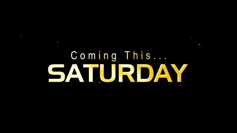 Gold arrows pointing in opposite directions with coming text on dark backgrou Vídeo Stock 343669377