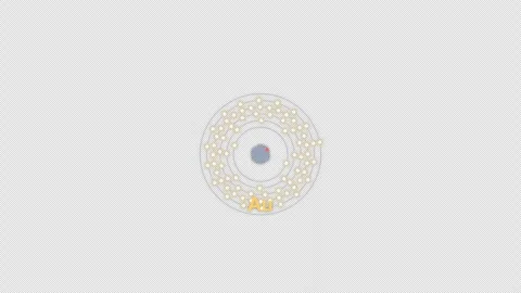 Gold Au Bohr Atom Model Clean No Text Animation Video Overlay Alpha 4K 库存影片 339367138
