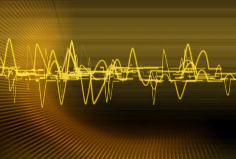  gold audio lines effect Stock Footage 557969