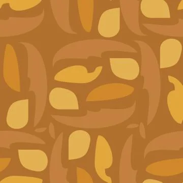 Gold autumn seamless pattern Illustrazione stock