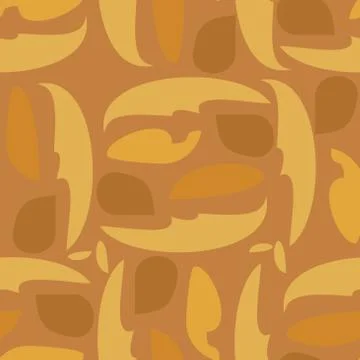 Gold autumn seamless pattern Stock Illustration