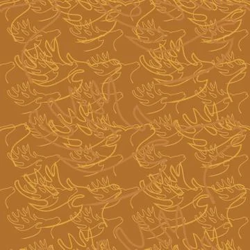 Gold autumn seamless pattern Stock Illustration