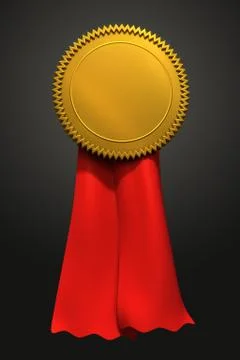 Gold Award with clipping PATH Stock Illustration