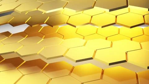 Gold background abstract 3D Stock Illustration