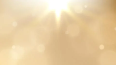 Gold background with bokeh light and sunburst lens flare abstract warm glow.. Stock Illustration