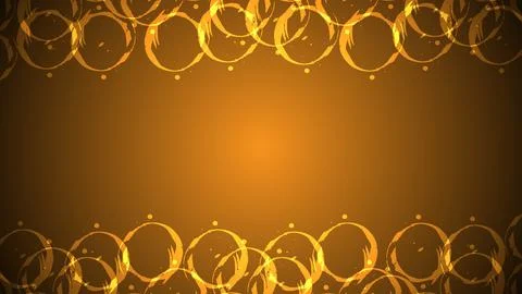 A gold background with circles on it Stock Illustration