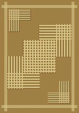 Gold background with embossed grid composition, elegant simple luxurious Stock Illustration