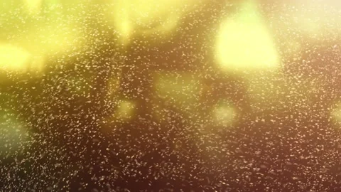 Gold Background with falling golden glitter particles render 3d Stock Footage 166679431
