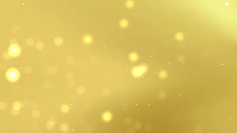 Gold background features blurry bright lights and tiny sparkles. Stock Footage 301267964
