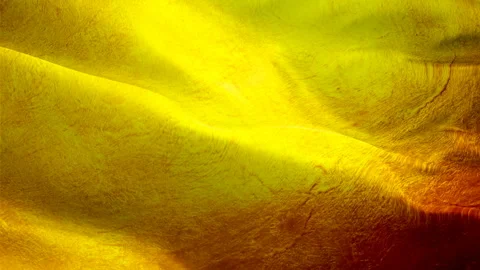 Gold Background flag video waving in wind. golden Flag background. Gold Flag Stock Footage 105871205