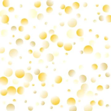 Gold background. Gold circles on white background. Vector colorful confetti イラスト素材