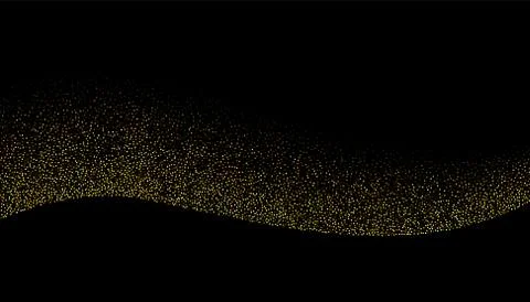Gold background. Golden shimmer texture wave for luxury design. Dust abstract on Stock Illustration