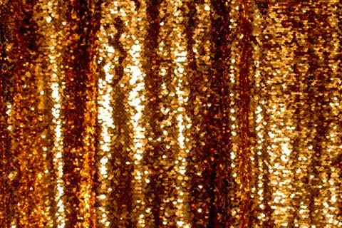 Gold background made of sequins, the trend of 2021 Stock Photos