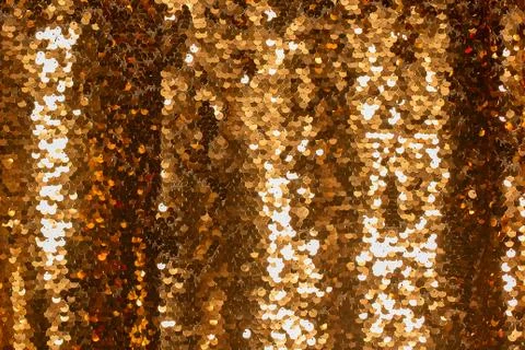 Gold background made of sequins, the trend of 2021 Stock Photos