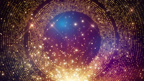 Gold background particles flying in space Stock Footage 166347893