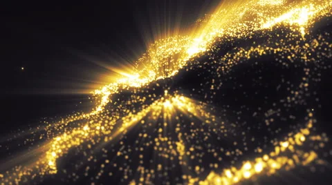 Gold background with rays in space. Stock Footage 62413376