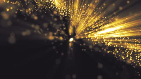 Gold background with rays in space. 库存影片 62413699