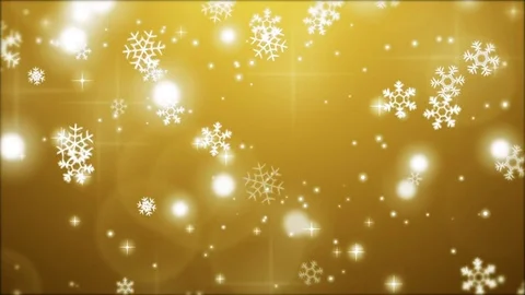 Gold background with snowflakes Stock Footage 83527811