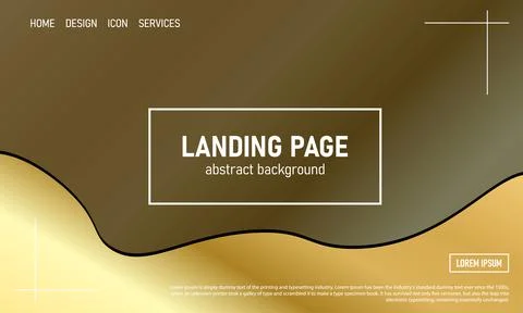 Gold background. Vector illustration. Dynamic shapes composition Stock Illustration