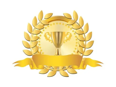 A Gold badge Stock Illustration