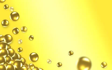Gold balls 3D. Stock Illustration