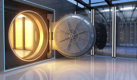 Gold in the Bank Stock Illustration