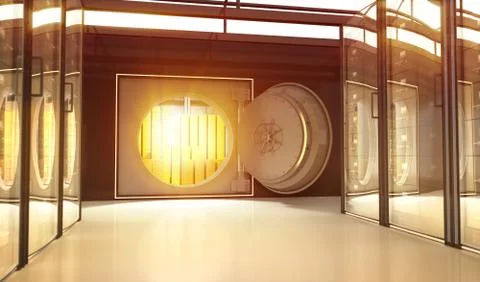 Gold in the Bank Stock Illustration