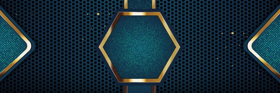 Gold banner Abstract vector background board for text and message design mo.. Stock Illustration