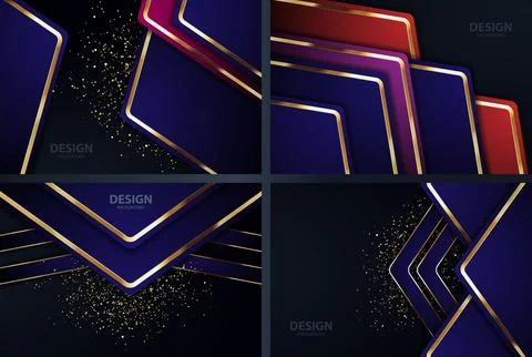 Gold banner Abstract vector background board for text and message design mo.. Stock Illustration