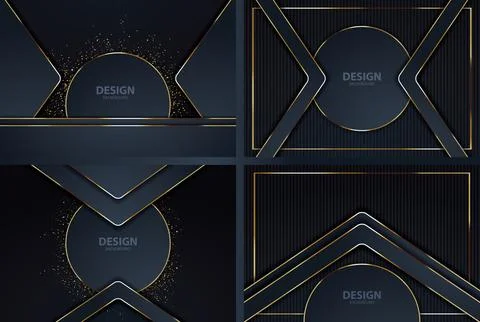Gold banner Abstract vector background board for text and message design mo.. Stock Illustration