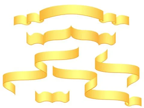 Gold banners Stock Illustration