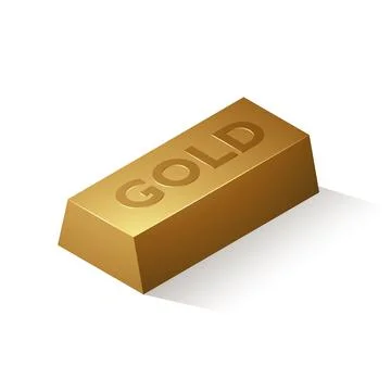 Gold Bar with Darker Embossed Text Stock Illustration