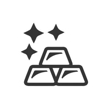 Gold Bar Icon Stock Illustration