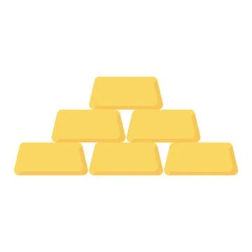 Gold bar icon. Illustrazione stock