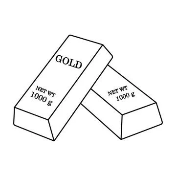 Gold bar icon Stockillustratie