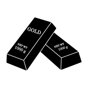 Gold bar icon Illustrazione stock