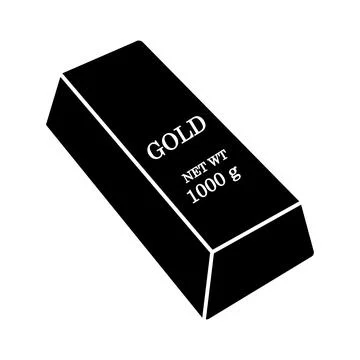 Gold bar icon Stock Illustration