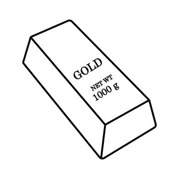 Gold bar icon 스톡 일러스트