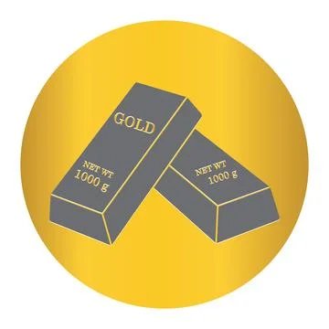 Gold bar icon イラスト素材
