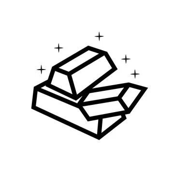 Gold bar icon vector design template. Gold bar icon vector on white backgroun Stock Illustration